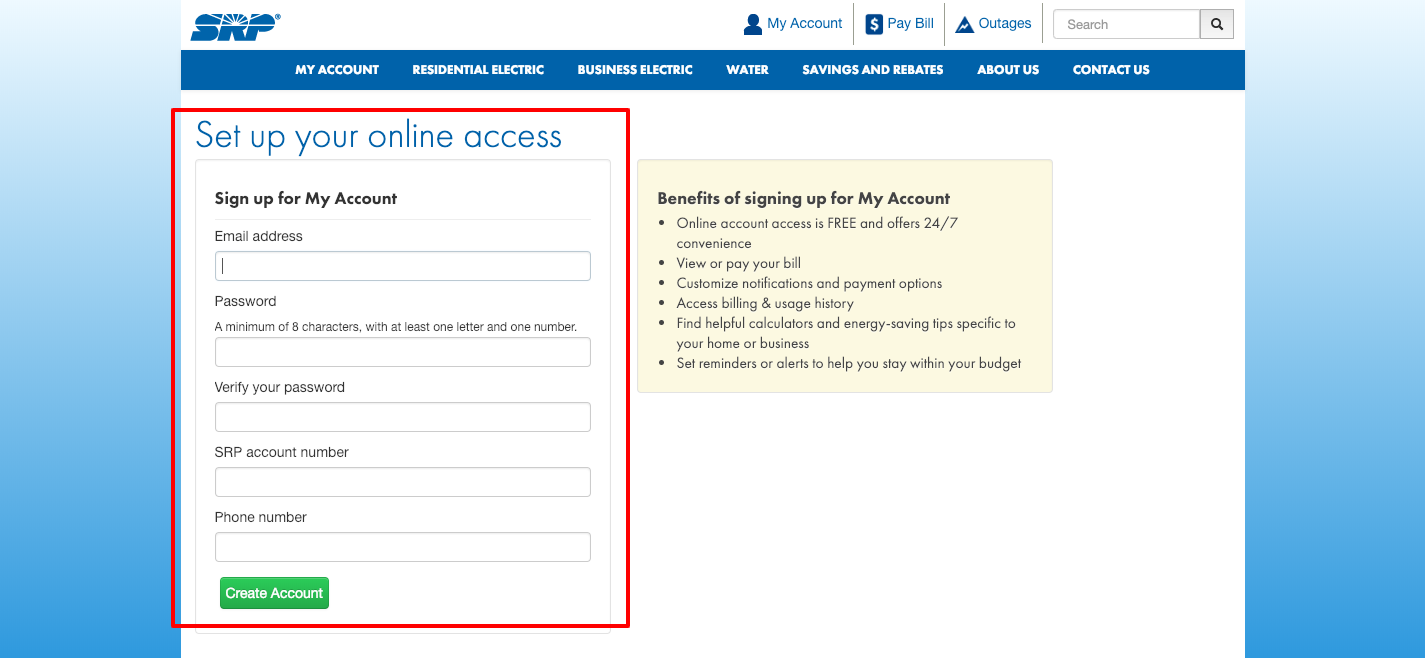 SRP Online Access