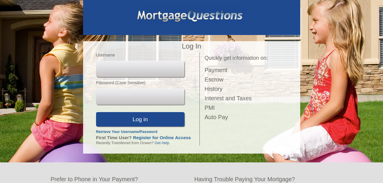 Mortgage Servicing Login