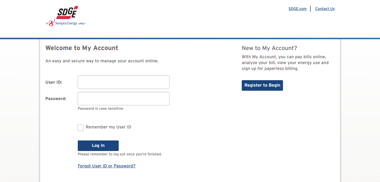 My Account Login