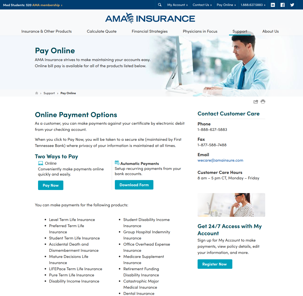 Pay Online AMA Insurance for Physicians