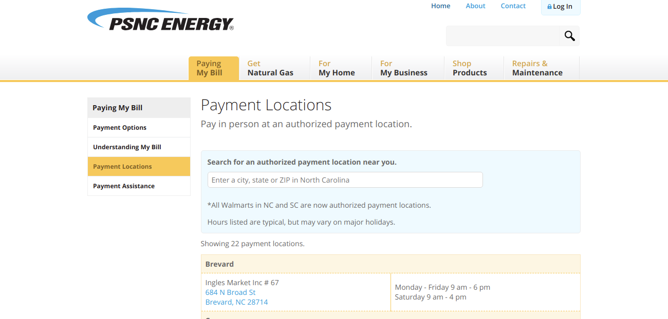 Payment Locations Paying My Bill PSNC Energy