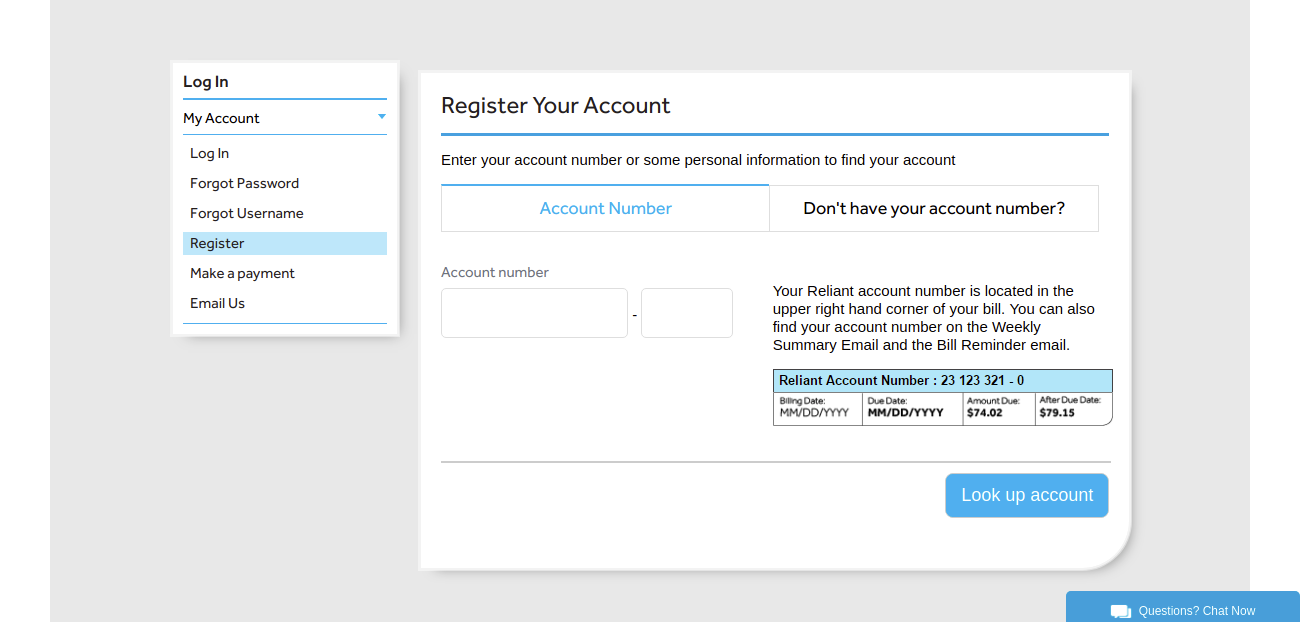 Register Your Account