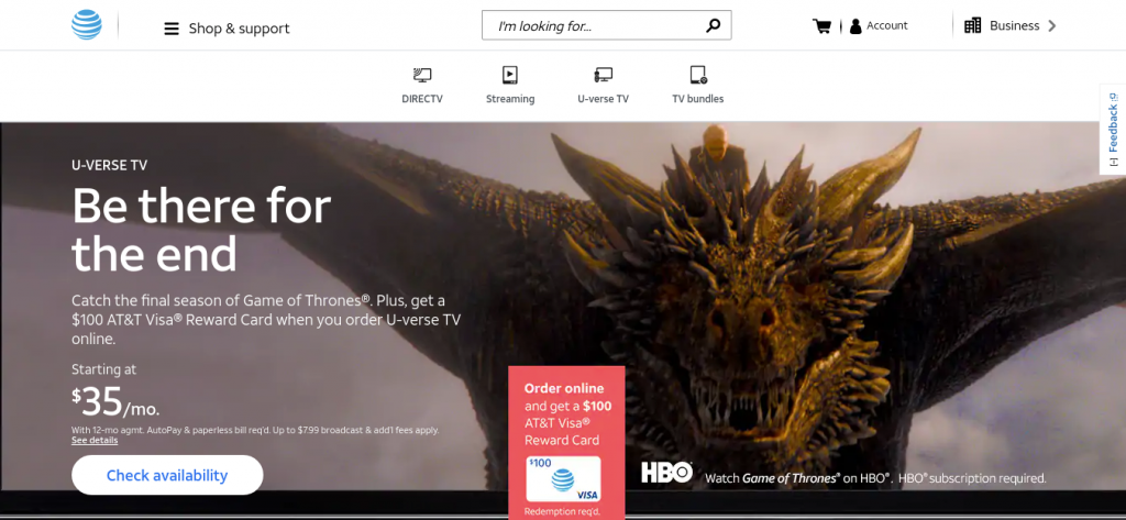 AT T U verse TV Package Logo