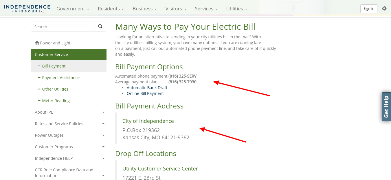 Bill Payment City of Independence Missouri