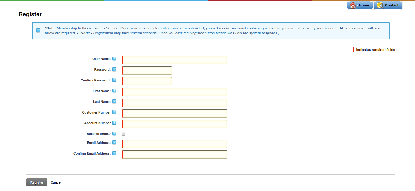 Independence Utilities Register