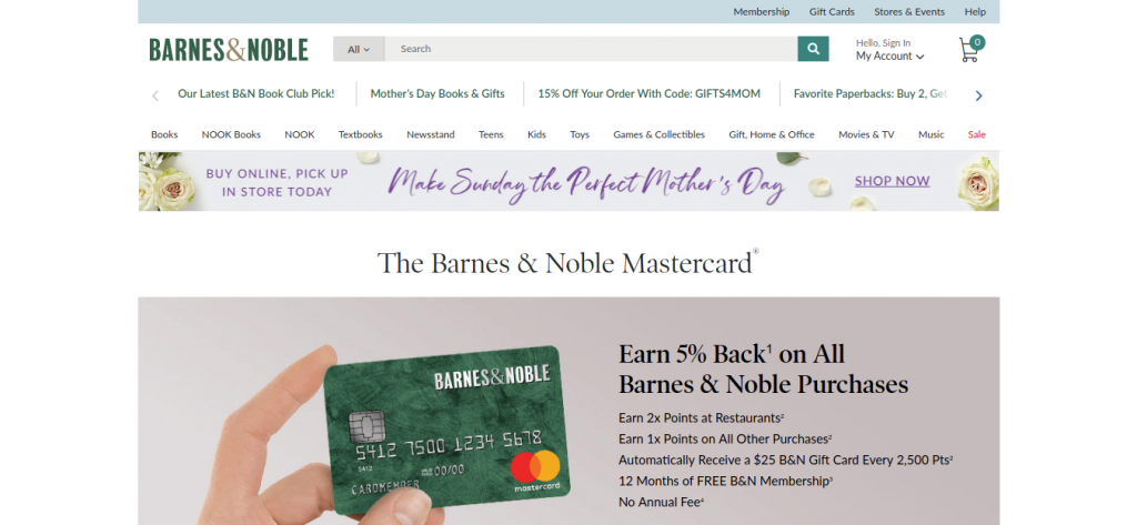 Noble Mastercard Barnes Noble