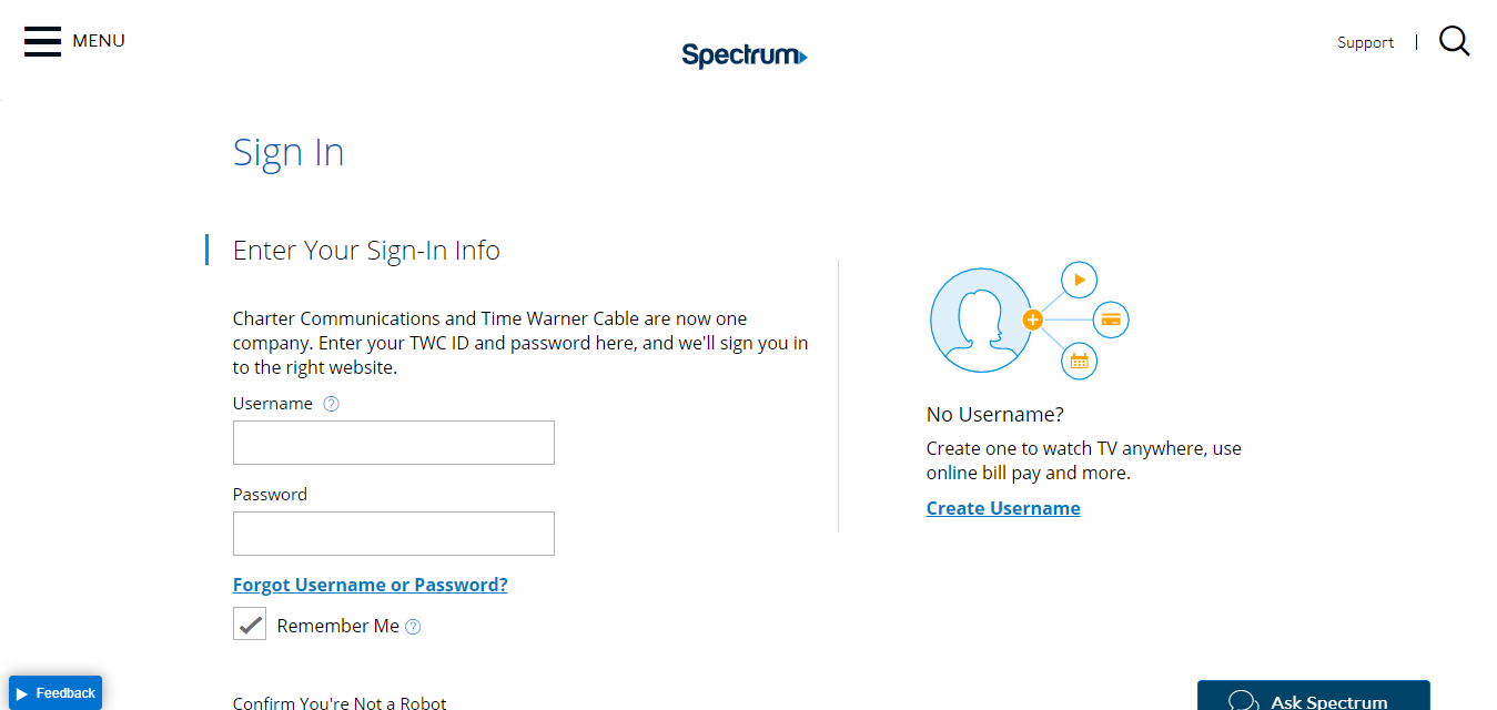 Spectrum net Login