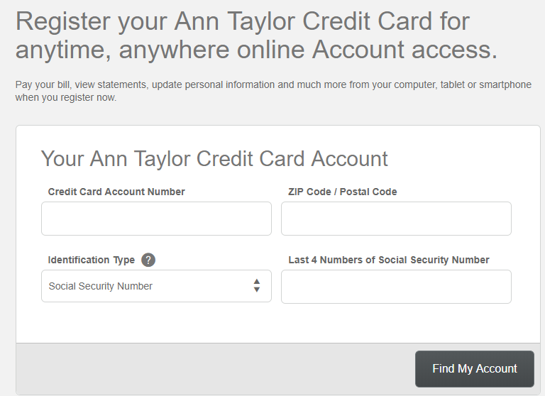 Ann Taylor Credit Card