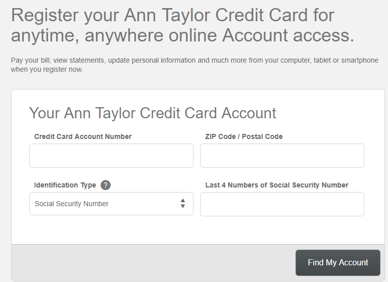 Denity anntaylor Payment Guide For Ann Taylor Credit Card 