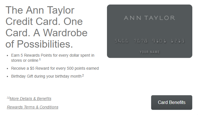 Ann Taylor Credit Card Logo