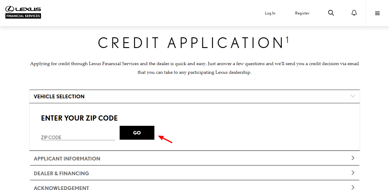 Apply for Credit Lexus Financial