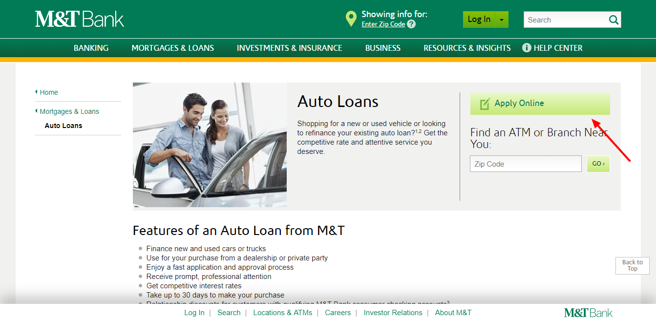 Auto Loans Mortgages Loans M T Bank