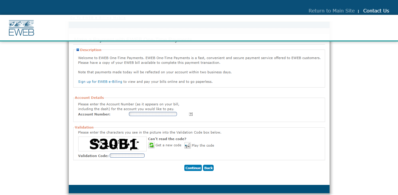 EWEB e Billing Pay now