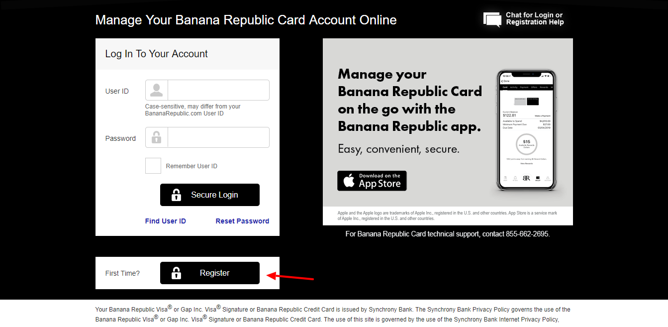 Manage Your Banana Republic Credit Card Account