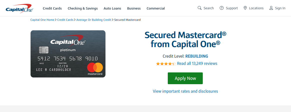 Secured Credit Card Capital One logo