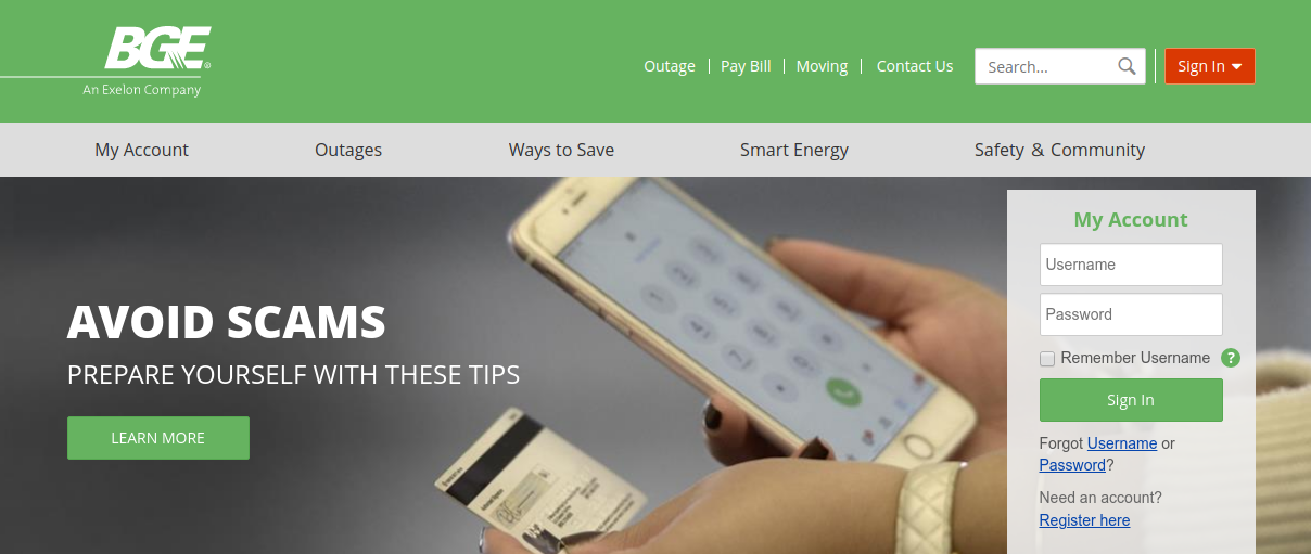 bge bill pay online baltimore gas and electric