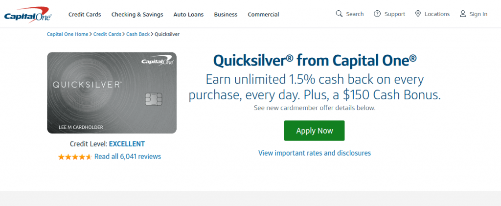 capital one quicksilver card logo