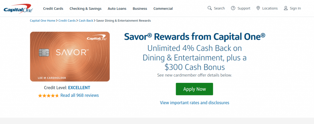 Savor Rewards Credit Card logo