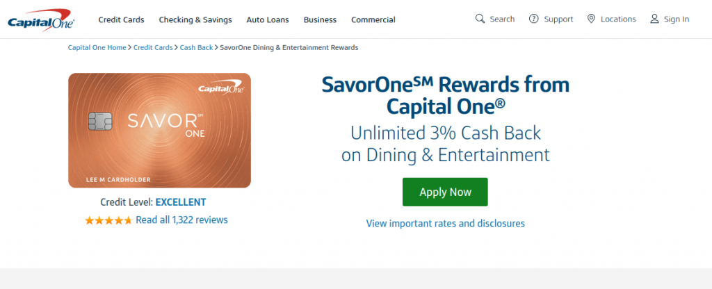 SavorOne Rewards Credit Card _ Cash Back on Dining & Grocery Stores _ Capital One