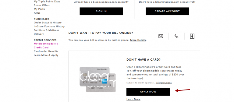 bloomingdales online bill pay