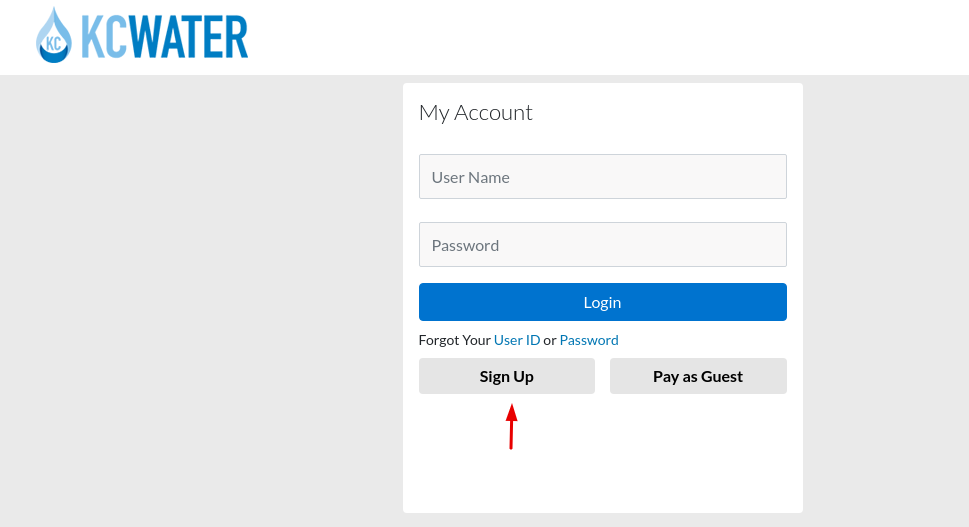 KC Water Sign Up
