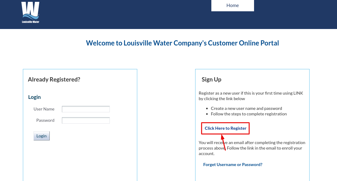 Louisville Water Company Register