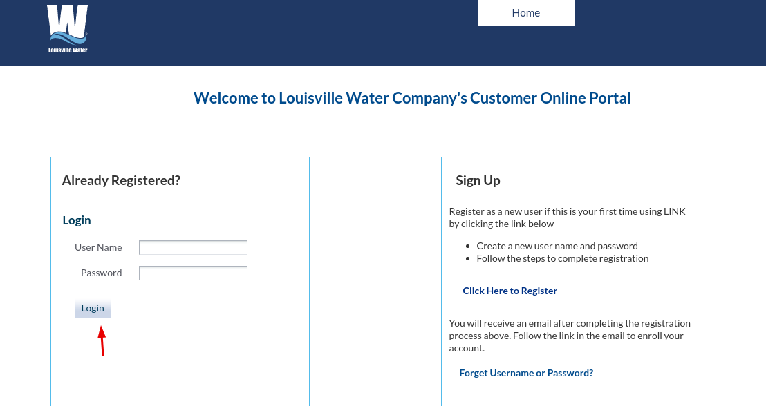 Louisville Water Login