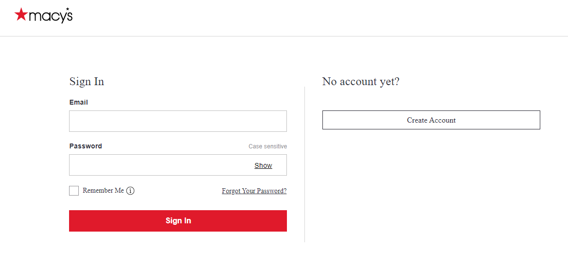 macy's card login