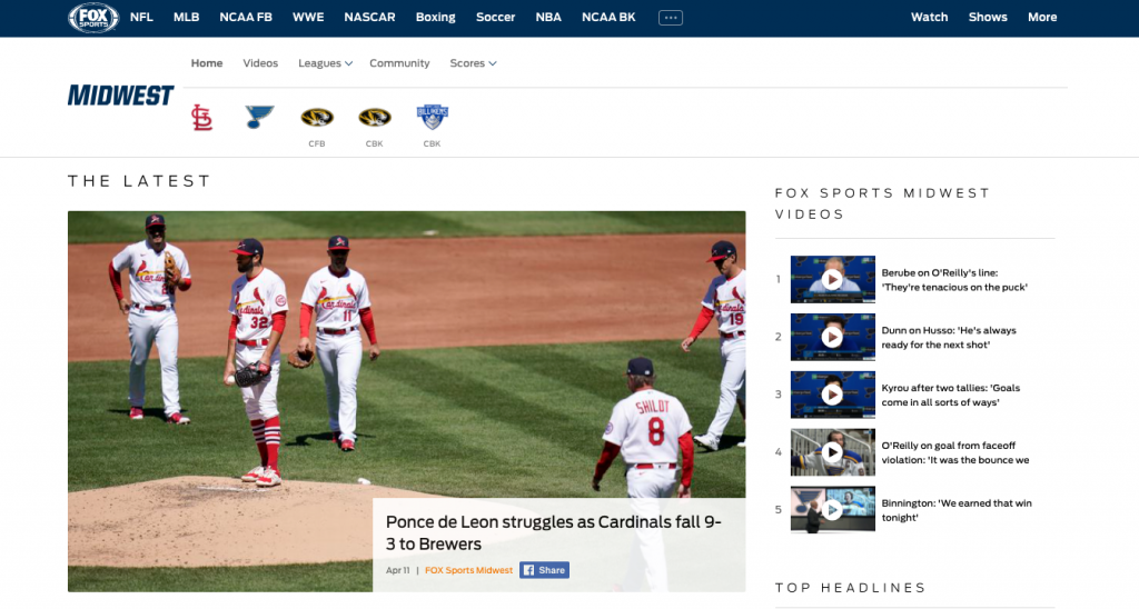 watch fox sports midwest